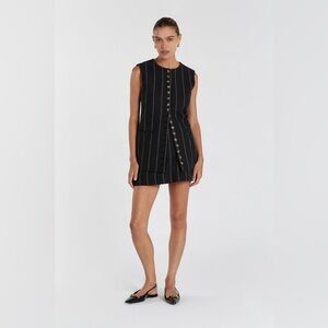 Brand new Dissh CARA BLACK PINSTRIPE VEST